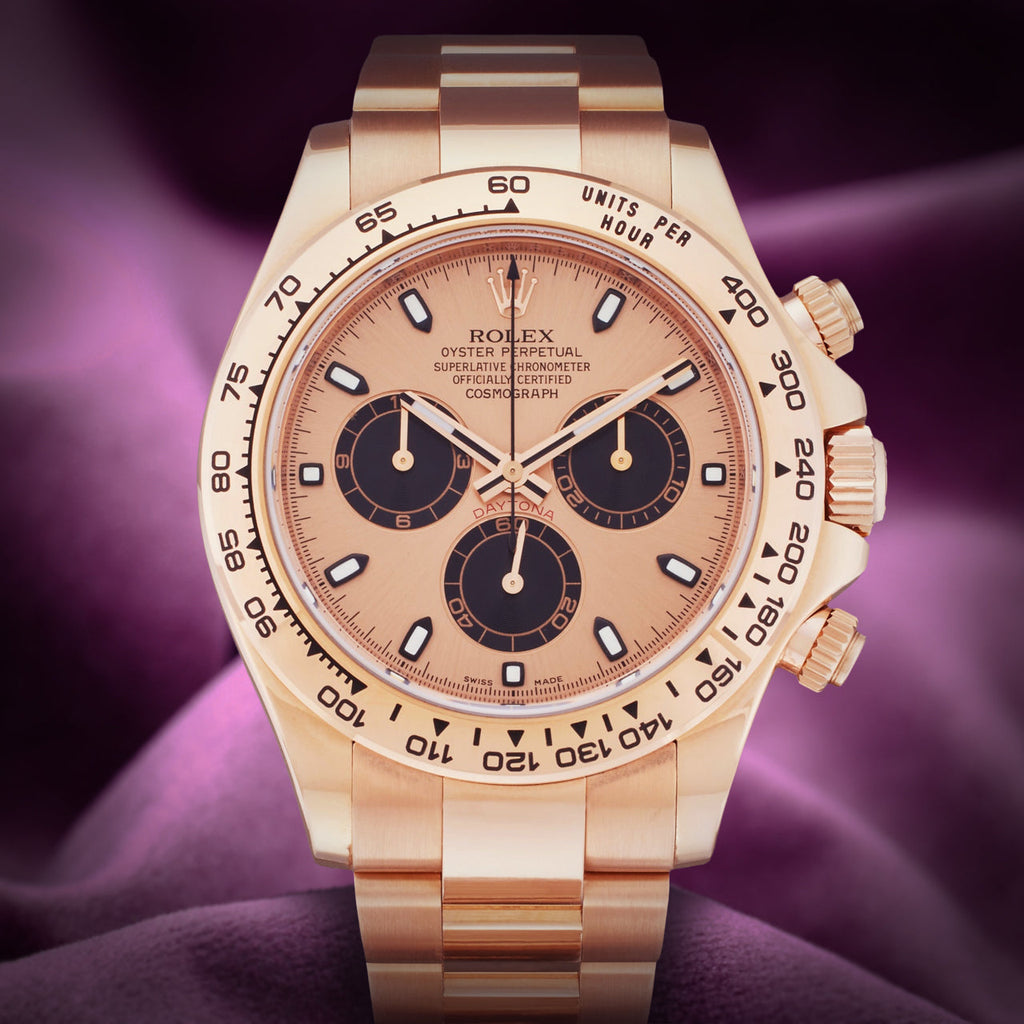 Rolex Daytona 18k Everose Gold Oyster 116505 Pink Dial