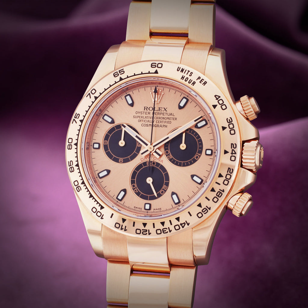 Rolex Daytona 18k Everose Gold Oyster 116505 Pink Dial