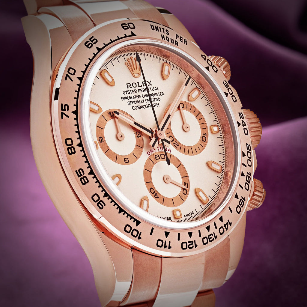 Rolex Daytona 18k Everose Gold Oyster 116505 Ivory White Dial