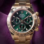 Rolex Daytona John Mayer 18k Yellow Gold Oyster 116508 Green Dial
