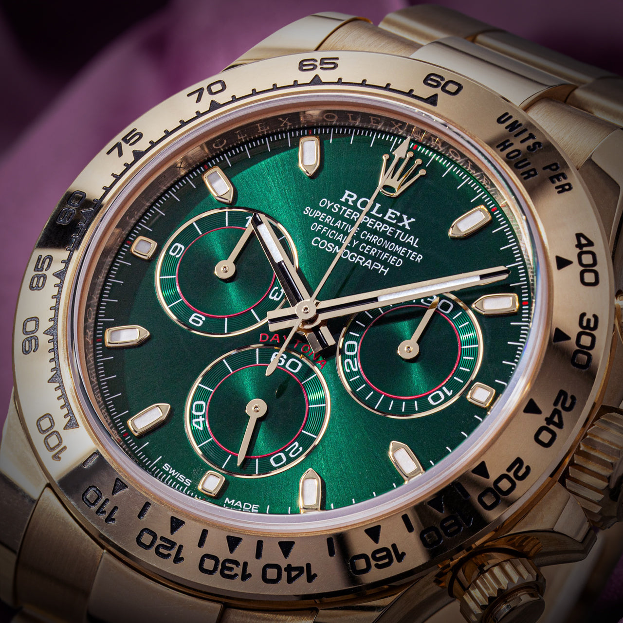 Rolex Daytona John Mayer 18k Yellow Gold Oyster 116508 Green Dial