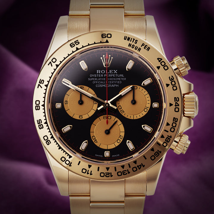 Rolex Daytona Paul Newman 18k Yellow Gold Oyster 116508 Black Dial