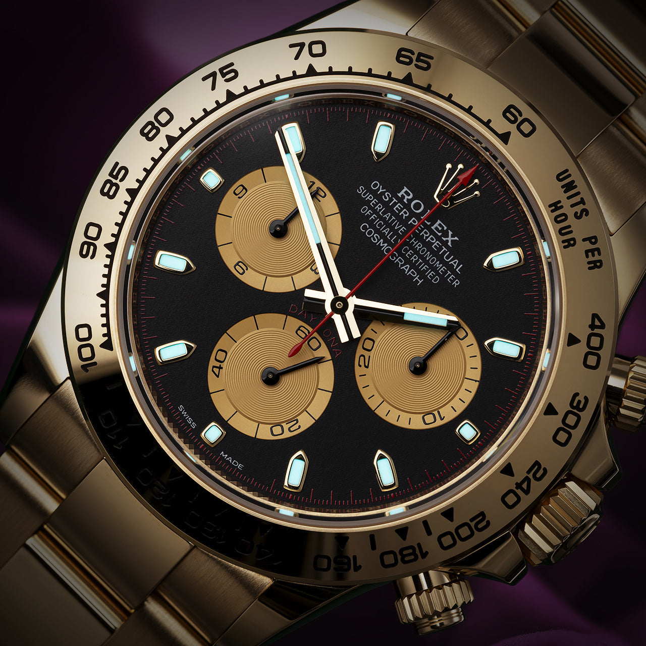 Rolex Daytona Paul Newman 18k Yellow Gold Oyster 116508 Black Dial