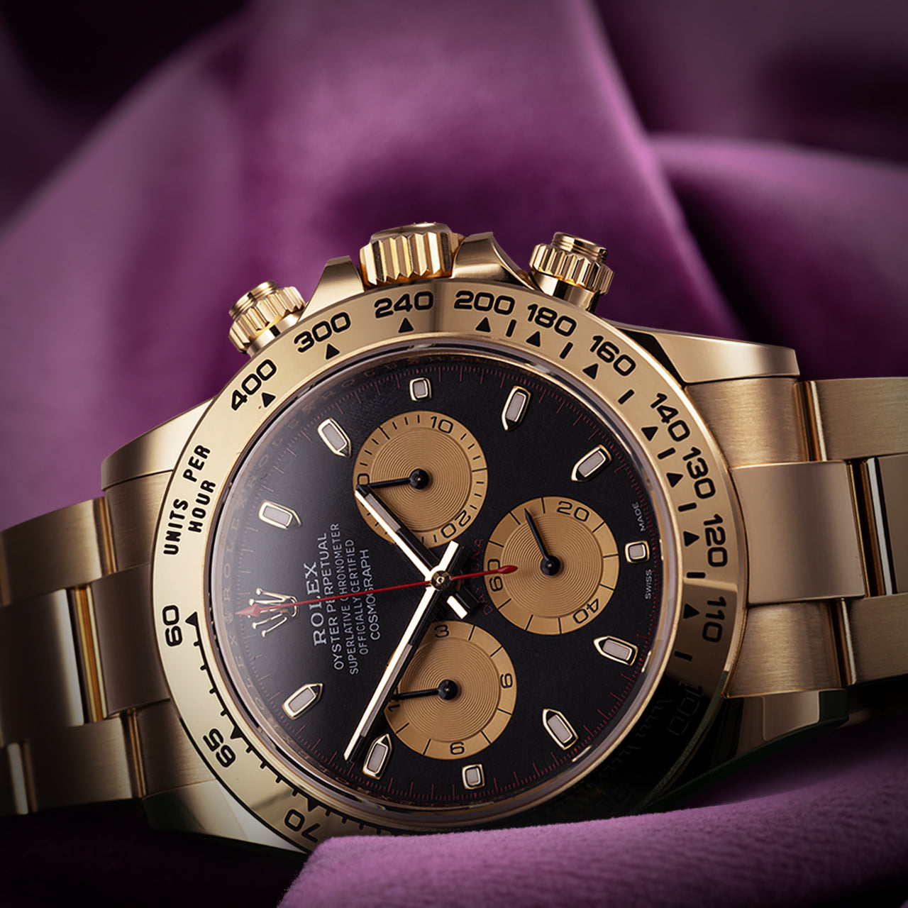 Rolex Daytona Paul Newman 18k Yellow Gold Oyster 116508 Black Dial