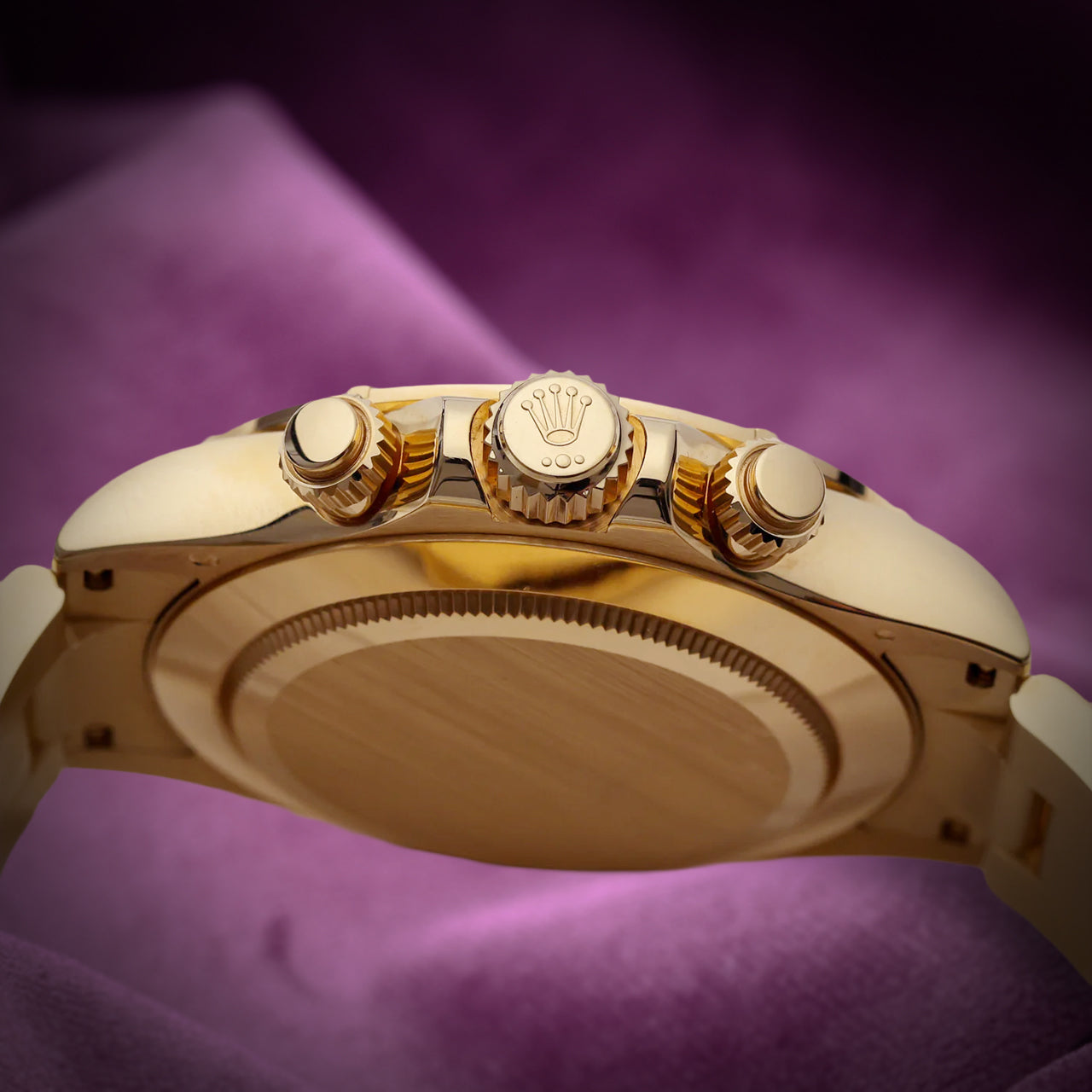 Rolex Daytona 18k Yellow Gold Oyster 116568BR Baguette Diamond Bezel