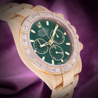 Rolex Daytona John Mayer 18k Yellow Gold Oyster 116568BR Baguette Diamond Bezel