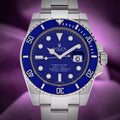 Rolex Submariner Smurf 18k White Gold Oyster 116619LB Blue Dial Blue Bezel