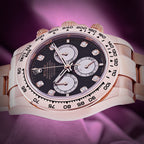 Rolex Daytona 18k Everose Gold Oyster 126505 Black Diamond Dial