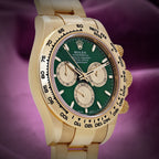 Rolex Daytona John Mayer 2.0 18k Yellow Gold Oyster 126508 Green and Golden Dial