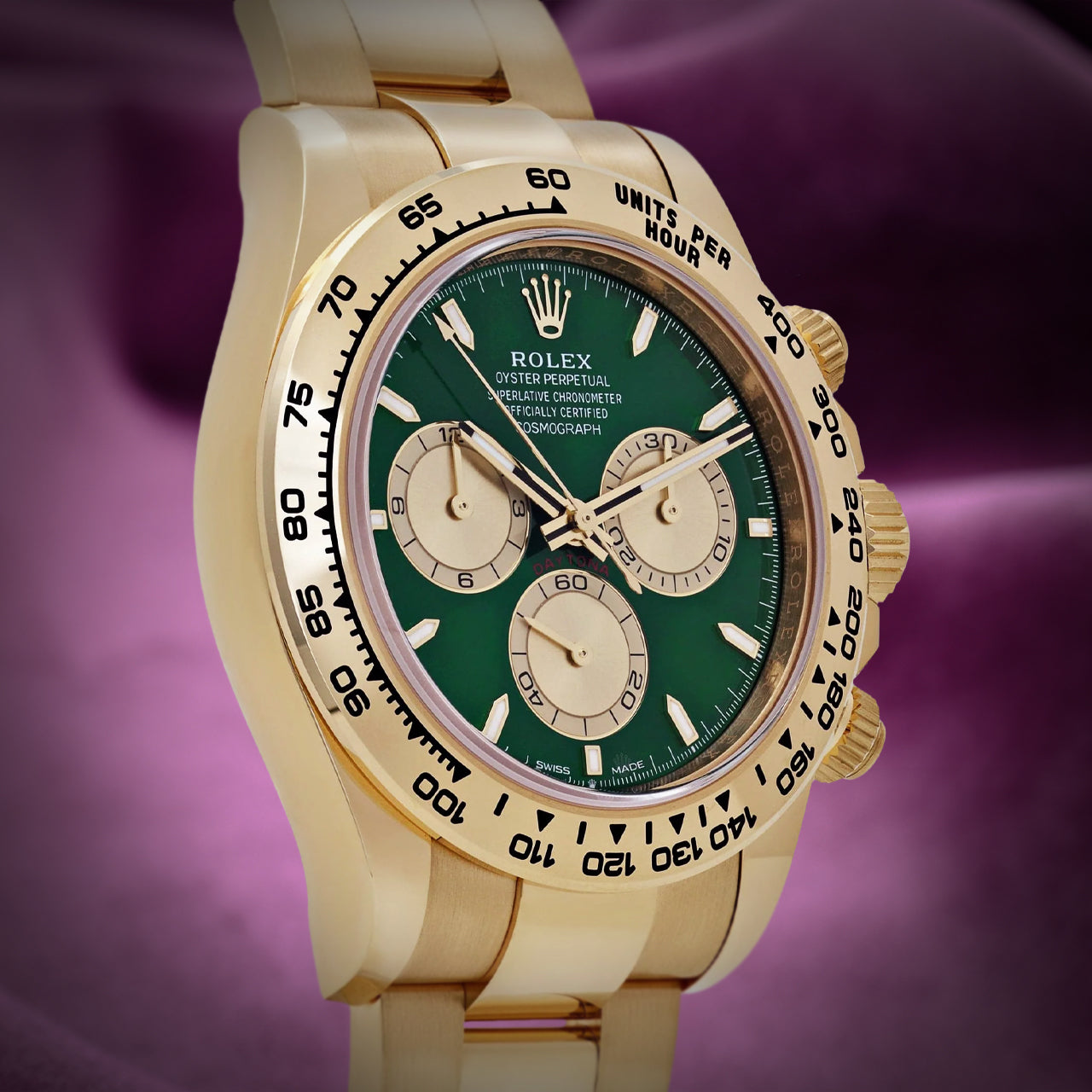Rolex Daytona John Mayer 2.0 18k Yellow Gold Oyster 126508 Green and Golden Dial