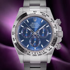 Rolex Daytona 18k White Gold Oyster 126509 Bright Blue Dial