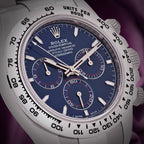 Rolex Daytona 18k White Gold Oyster 126509 Bright Blue Dial