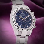 Rolex Daytona 18k White Gold Oyster 126509 Bright Blue Dial