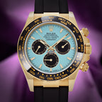 Rolex Daytona Tiffany 18k Yellow Gold Oysterflex 126518LN Turquoise Dial