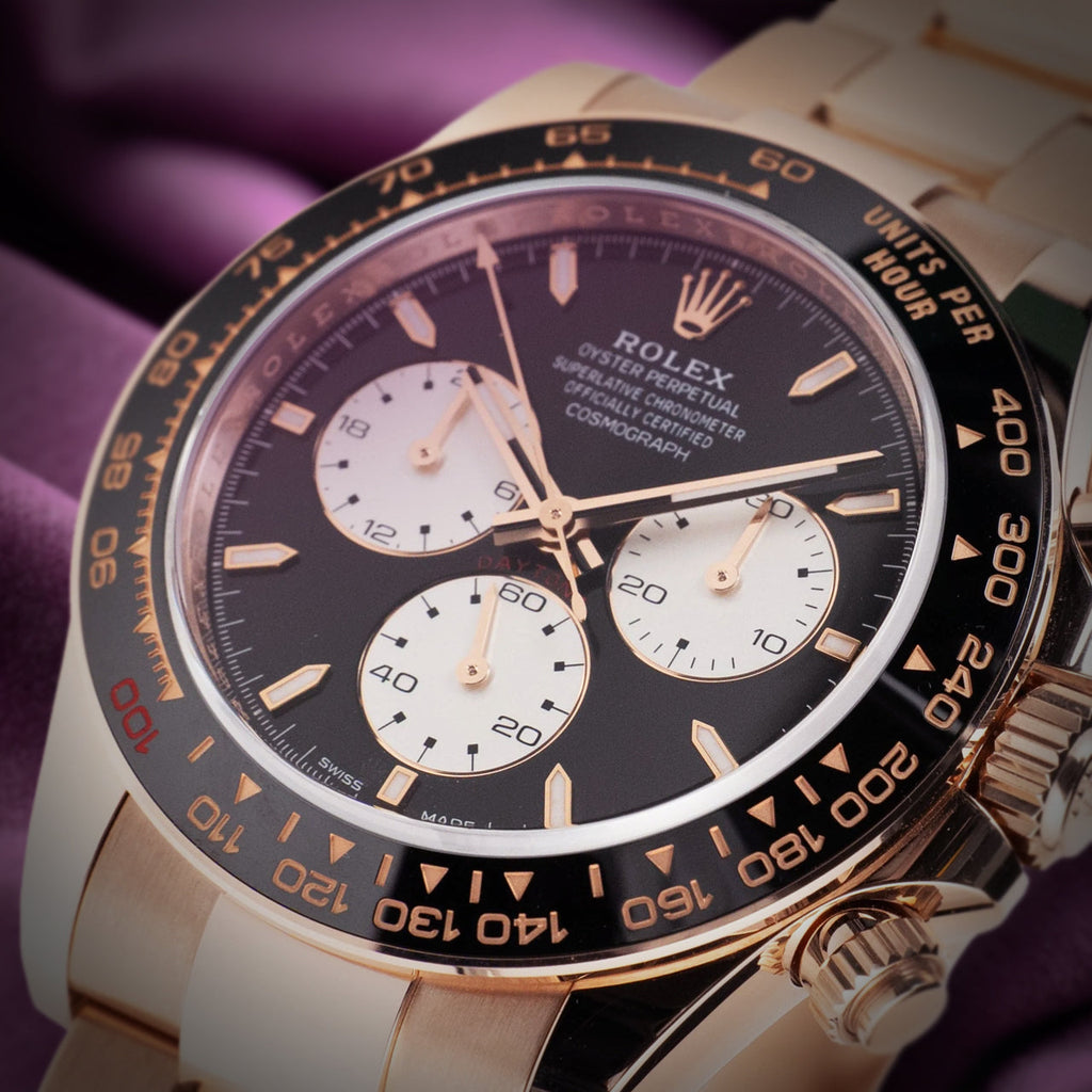 Rolex Daytona Le Mans 18k Rose Gold Oyster 126525LN Black Dial