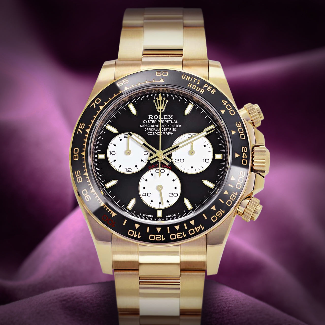Rolex Daytona Le Mans 18k Yellow Gold Oyster 126528LN Black Dial