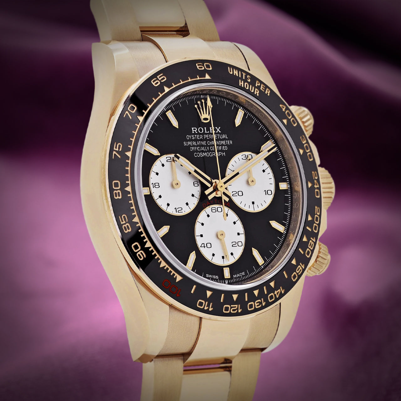 Rolex Daytona Le Mans 18k Yellow Gold Oyster 126528LN Black Dial
