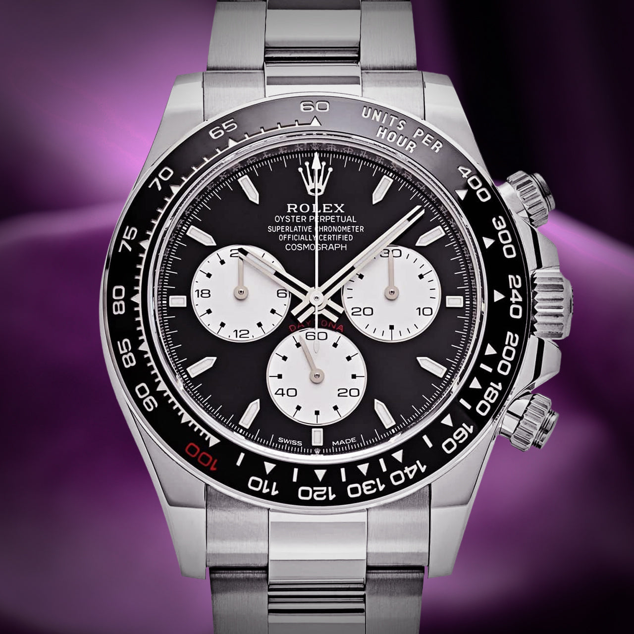 Rolex Daytona Le Mans 18k White Gold Oyster 126529LN Black Dial