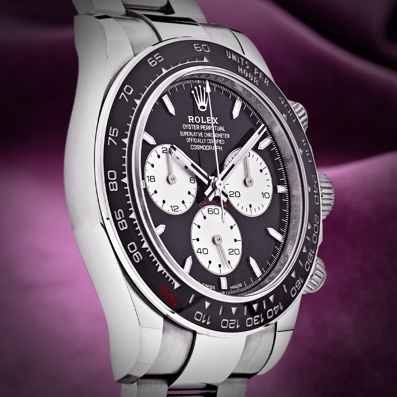 Rolex Daytona Le Mans 18k White Gold Oyster 126529LN Black Dial