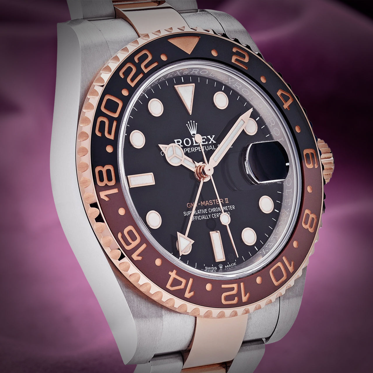 Rolex GMT-Master II Root Beer Stainless Steel / 18k Rose Gold Oyster 126711CHNR