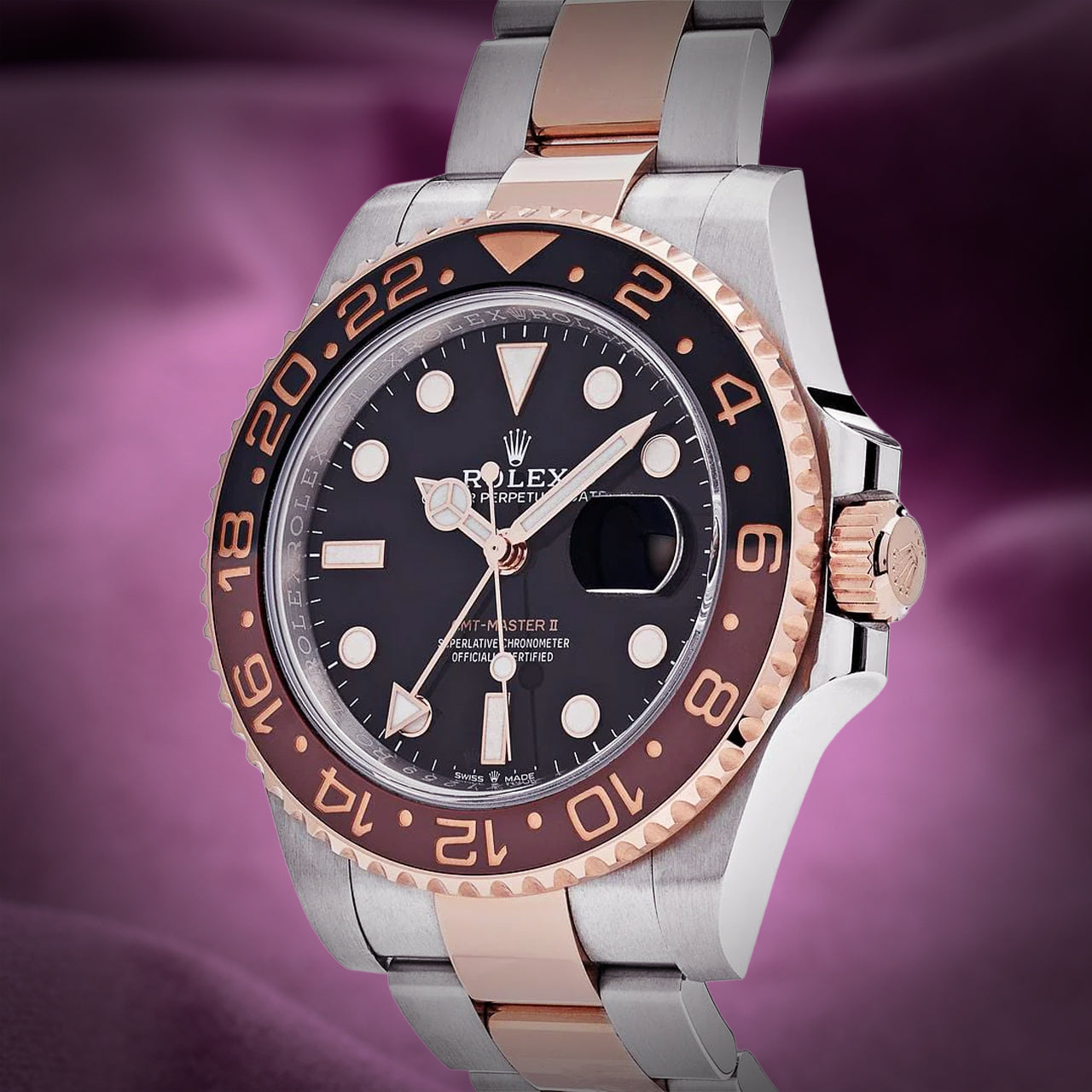 Rolex GMT-Master II Root Beer Stainless Steel / 18k Rose Gold Oyster 126711CHNR