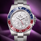 Rolex GMT-Master II Pepsi 18k White Gold Oyster 126719BLRO Meteorite Dial