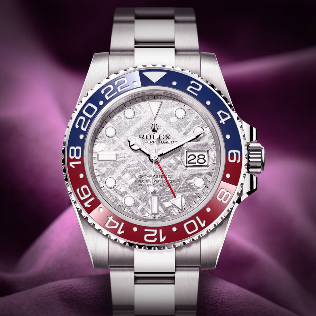 Rolex GMT-Master II Pepsi 18k White Gold Oyster 126719BLRO Meteorite Dial