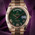 Rolex Day-Date 40 President 18k Yellow Gold 228238 Green Lacquer Dial