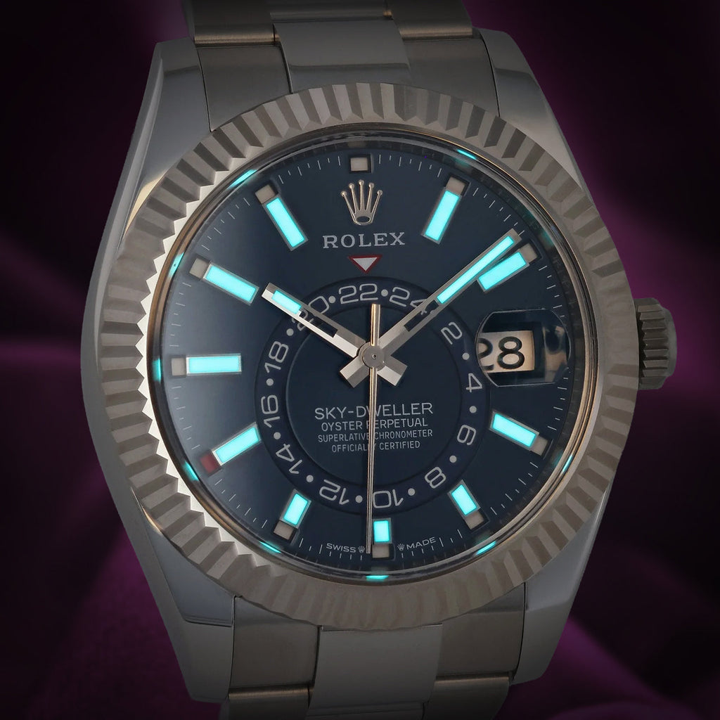 Rolex Sky-Dweller Stainless Steel Oyster 336934 Bright Blue Dial