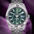Rolex Sky-Dweller Stainless Steel Jubilee 336934 Green Dial