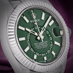 Rolex Sky-Dweller Stainless Steel Jubilee 336934 Green Dial