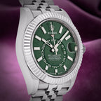 Rolex Sky-Dweller Stainless Steel Jubilee 336934 Green Dial
