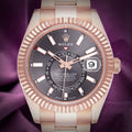 Rolex Sky-Dweller 18k Rose Gold Oyster 336935 Slate Dial