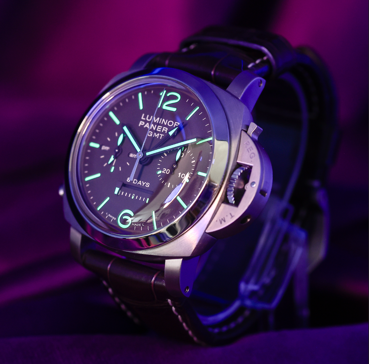 Panerai Luminor 1950 Chrono Monopulsante 8 Days GMT Titanio PAM00311