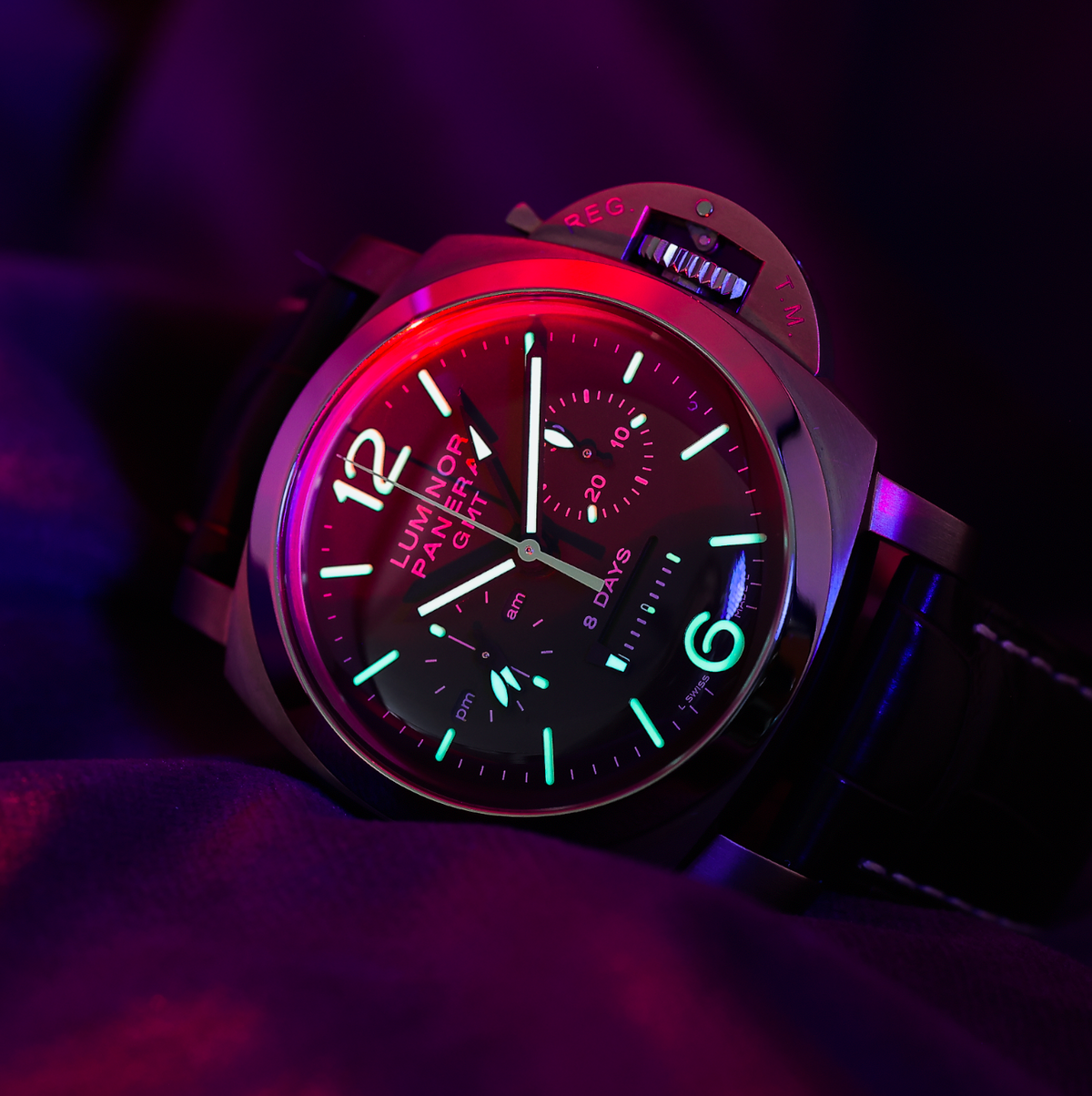 Panerai Luminor 1950 Chrono Monopulsante 8 Days GMT Titanio PAM00311