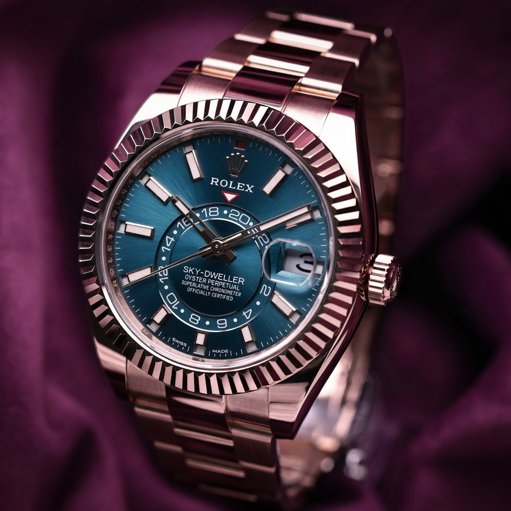 Rolex Sky-Dweller 18K Everose Gold Blue Dial – Ref. 336935