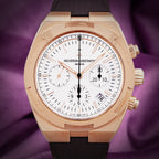 Vacheron Constantin Overseas Chronograph 5500V/000R-B074 Pink Gold White Dial