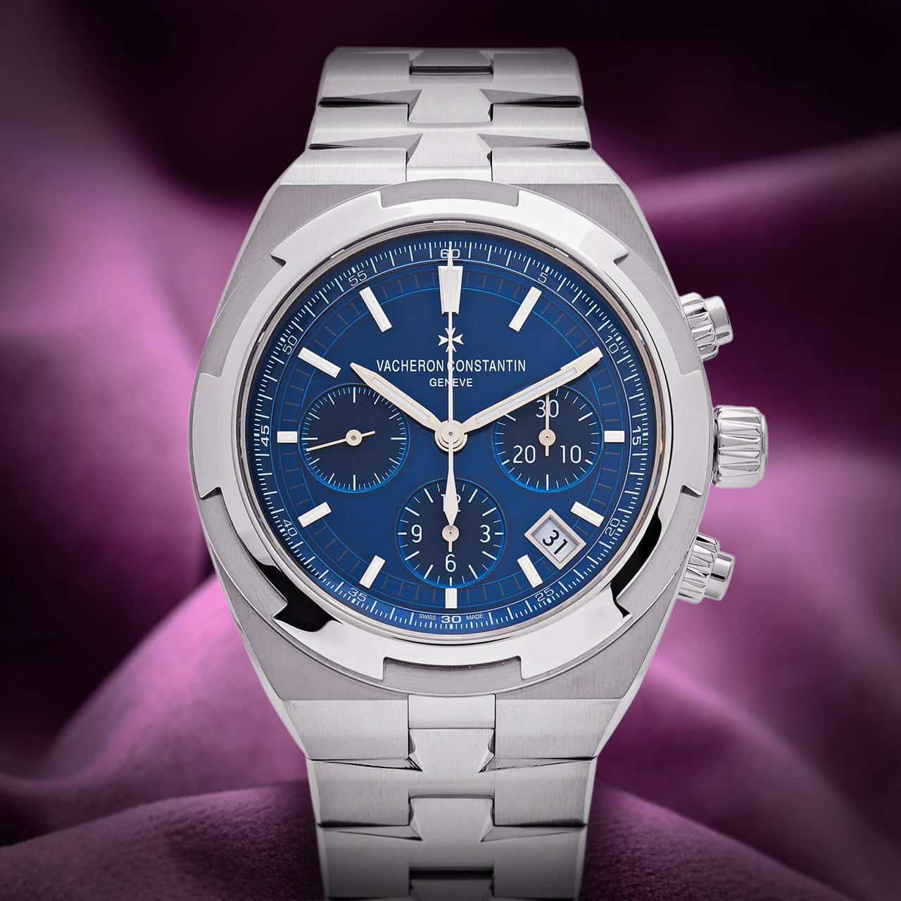 Vacheron Constantin Overseas Chronograph 5500V/110A-B148 Steel Blue Dial
