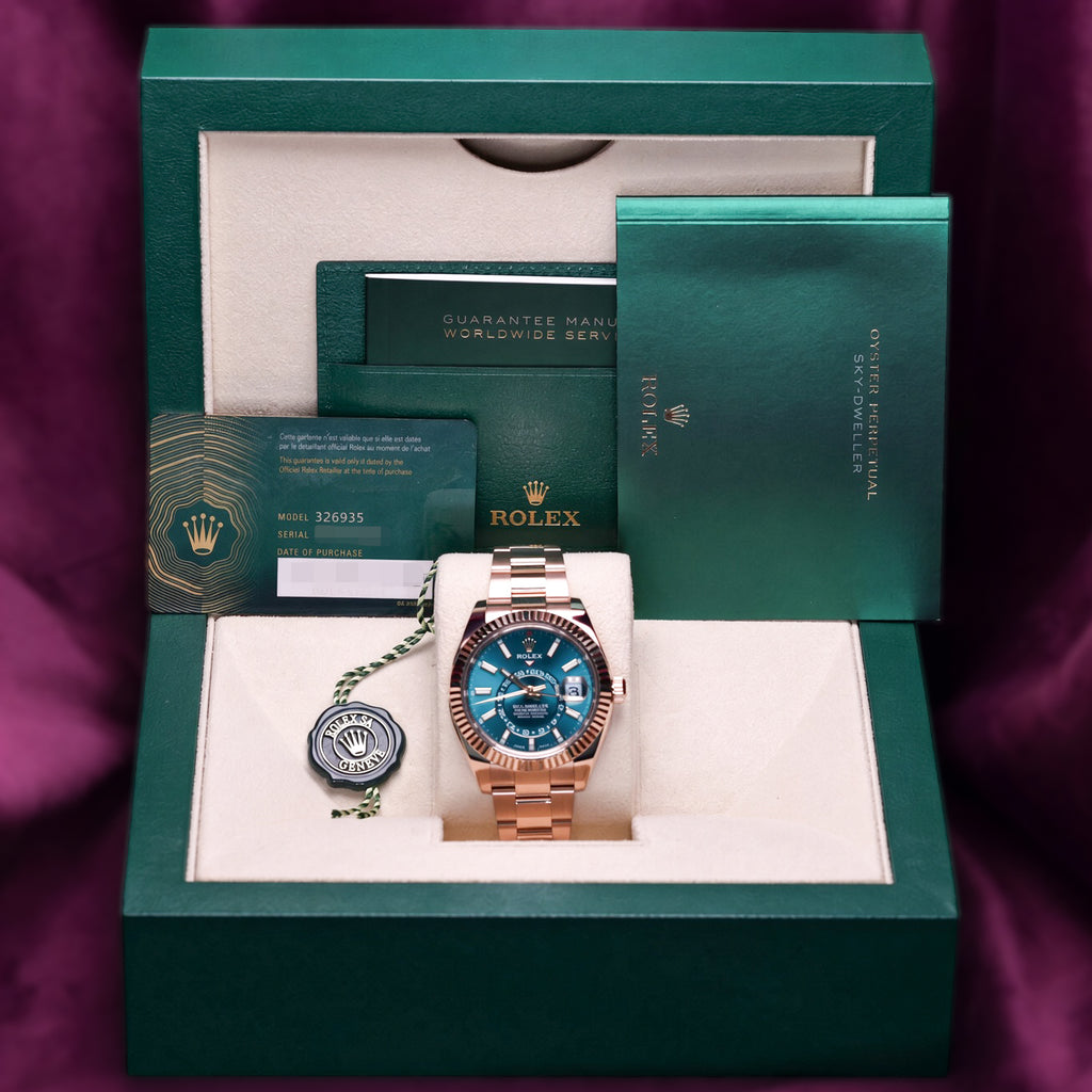 Rolex Sky-Dweller 18K Everose Gold Blue Dial – Ref. 336935