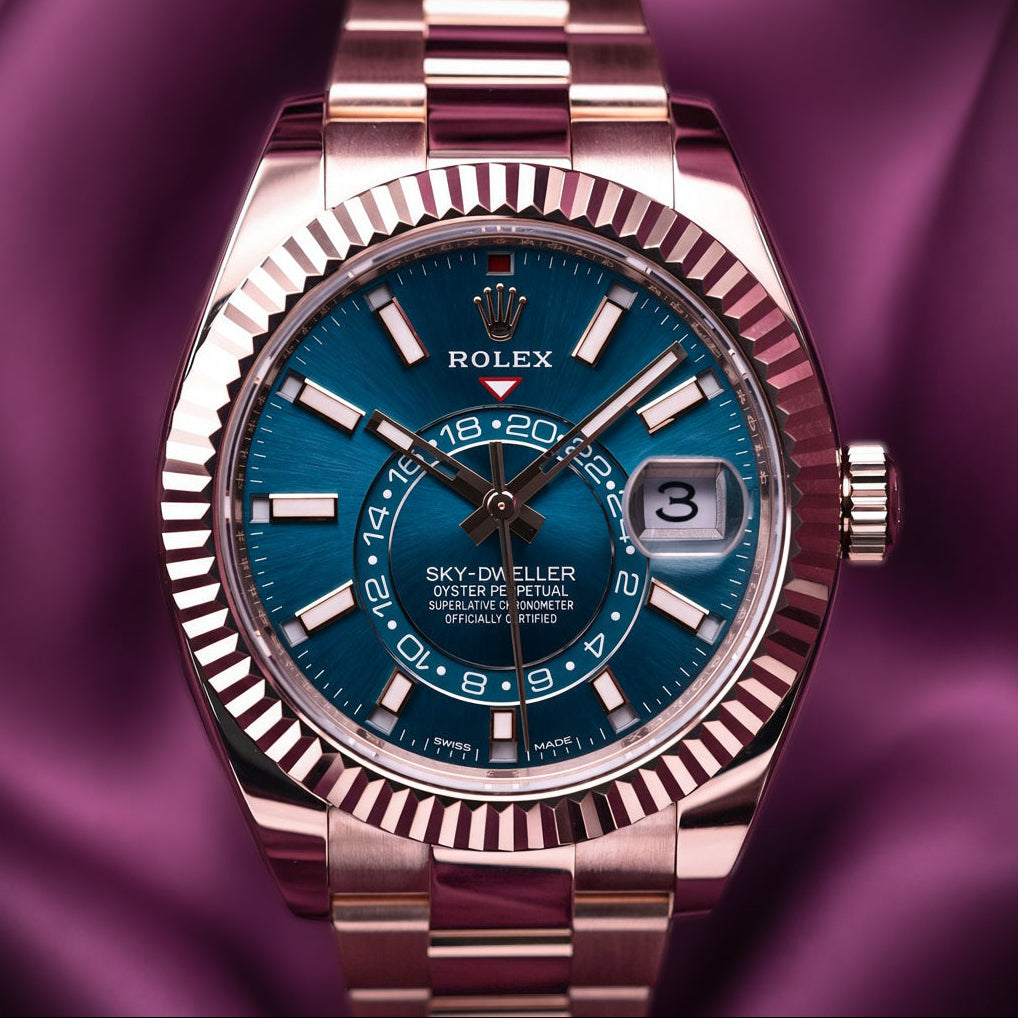 Rolex Sky-Dweller 18K Everose Gold Blue Dial – Ref. 336935