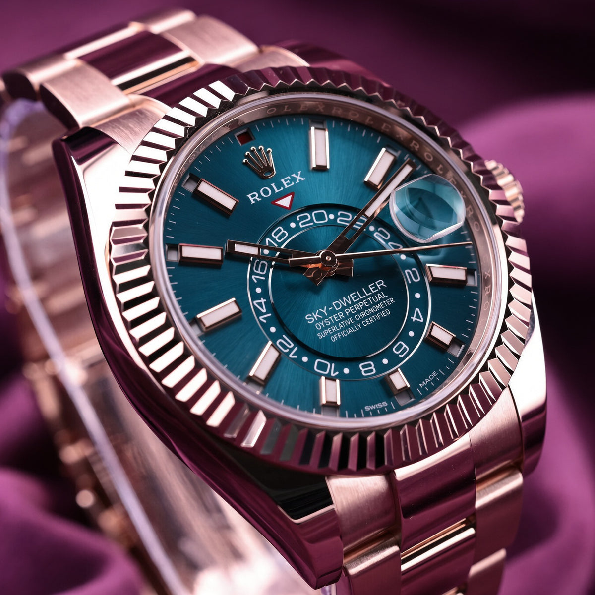 Rolex Sky-Dweller 18K Everose Gold Blue Dial – Ref. 336935
