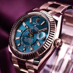 Rolex Sky-Dweller 18K Everose Gold Blue Dial – Ref. 336935